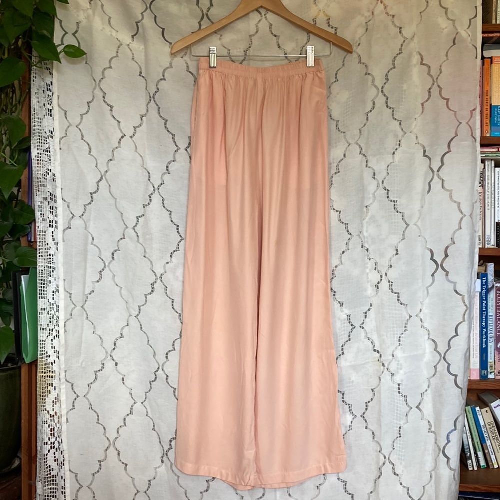 Eileen Fisher 100% Silk Pale Coral 🌸Lounge Pants